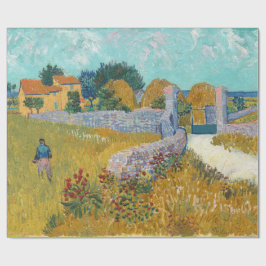 Papel De Presente Vincent Van Gogh Vintage Farmhouse em Provence Wra