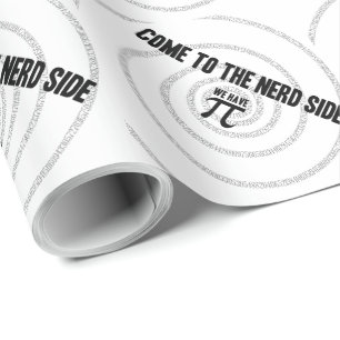 Papel De Presente Vindo ao lado do nerd para o estilo da tipografia