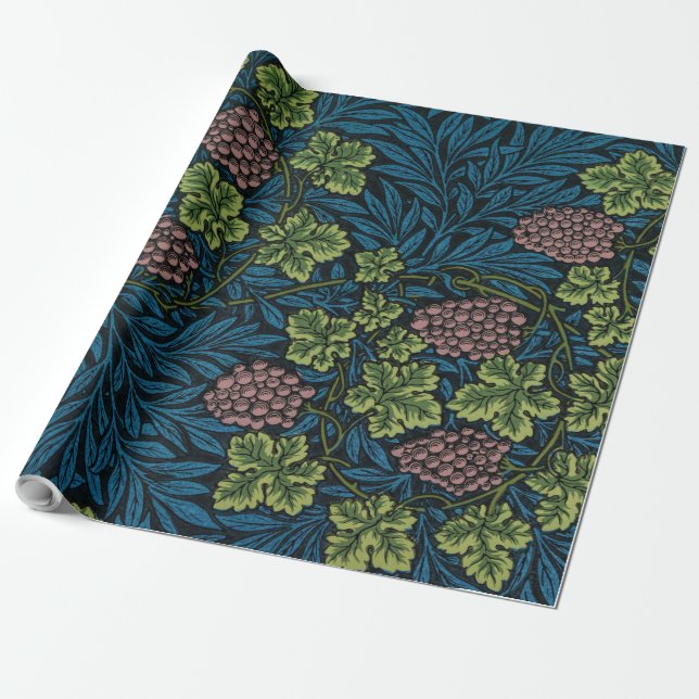 Papel De Presente Vine Pattern, William Morris (Desenrolado)