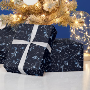 Papel De Presente Vines Greenerescência Bolinhas Natal Azul