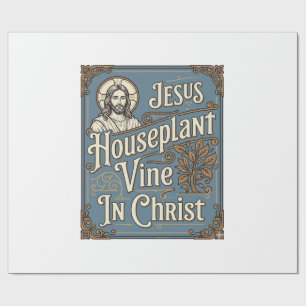 Papel De Presente Vinha de Planta de Casa de Jesus Em Cristo Jesus P