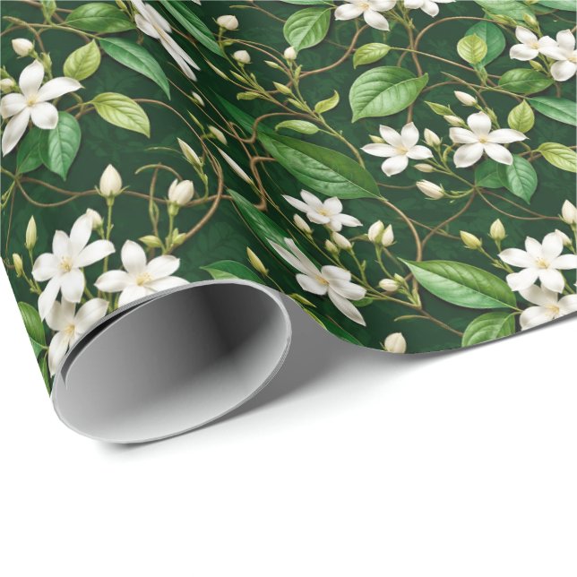 Papel De Presente Vinhas de Jasmin Florido Gracioso (Ponta do rolo)