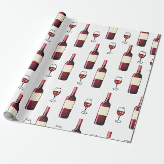 Papel De Presente Vinho tinto e Vidro