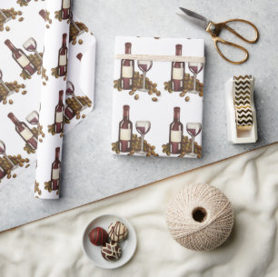 Papel De Presente Vinho Vermelho Provando Vidro Vidro Vidro Vinho