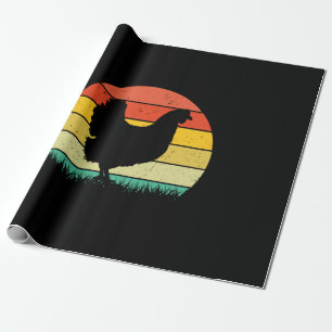 Papel De Presente Vintação de frango com arte de frango