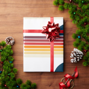 Papel De Presente Vintage 1979 Retro Stripe Sun