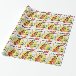 Papel De Presente Vintage "Acordar Gay"