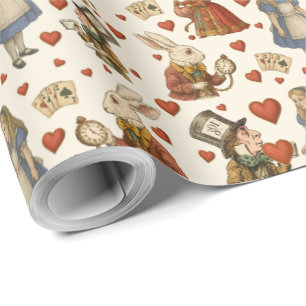 Papel De Presente Vintage Alice no País das Maravilhas