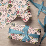 Papel De Presente Vintage Alice no Storybook de Fairytale no País da<br><div class="desc">Alice foi muito bem projetada no maravilhoso tecido de padrões perfeitos. Design apresenta uma mistura de nossos próprios florais originais desenhados à mão e trabalho de arte. Restauramos meticulosamente as ilustrações da safra da Alice no País das Maravilhas, desenhando-as manualmente e trazendo-as à vida com belas toques de aquarela. Design...</div>