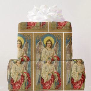 Papel De Presente Vintage Angel Cartões de natal de qualidade super