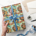 Papel De Presente Vintage Angel christmas Cherub antiquado<br><div class="desc">Papel de embrulho de natais vintages bonitos apresenta um anjo de cerebro. Faz-nos lembrar um natal retrô, uma terra maravilhosa do inverno e todas as coisas deliciosas e christadas. Perfeito para um natal tradicional ou para qualquer embalagem de férias. Este embrulho de presentes fará um embrulho de presente inesquecível e...</div>