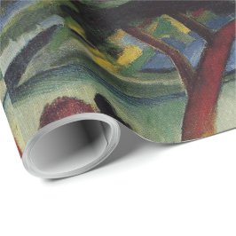 Papel De Presente Vintage August Macke Walkers No Lago