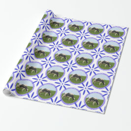 Papel De Presente Vintage Azulejos Neerlandeses Delfsoftware Cow Hol