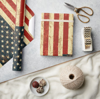 Papel De Presente Vintage, Bandeira Americana, Desapontada