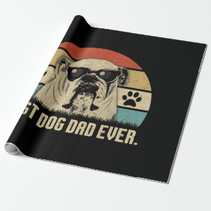 Papel De Presente Vintage Best English BuldoPAI Nunca Teve Camisa Pa