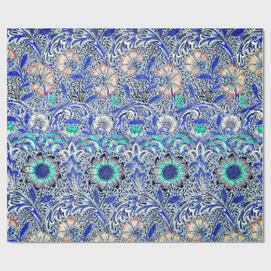 Papel De Presente Vintage Blue William Morris's Corncockle