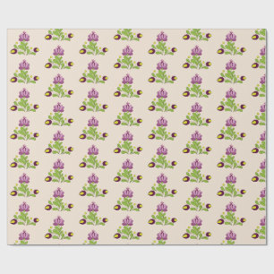 Papel De Presente Vintage Boho Floral 60's Wrapping Paper