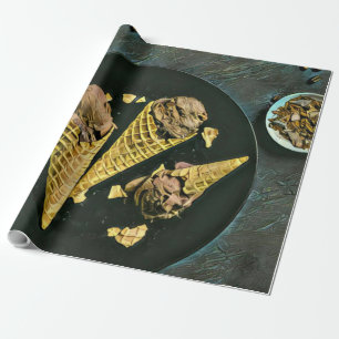 Papel De Presente Vintage chocolate ice cream cones