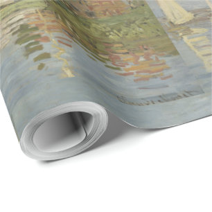 Papel De Presente Vintage Claude Monet Regattas no Argenteuil Postca