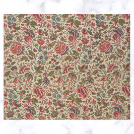 Papel De Presente Vintage Colorful Floral Impressão