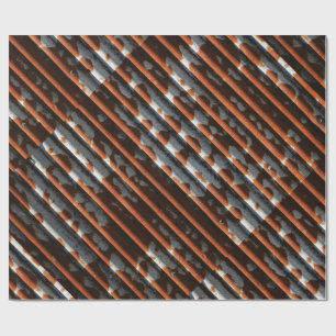 Papel De Presente Vintage Corrugado Tin Rustic Corruged Barn Tin