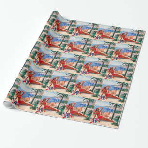 Papel De Presente Vintage Cote D'Azur Beach Girl