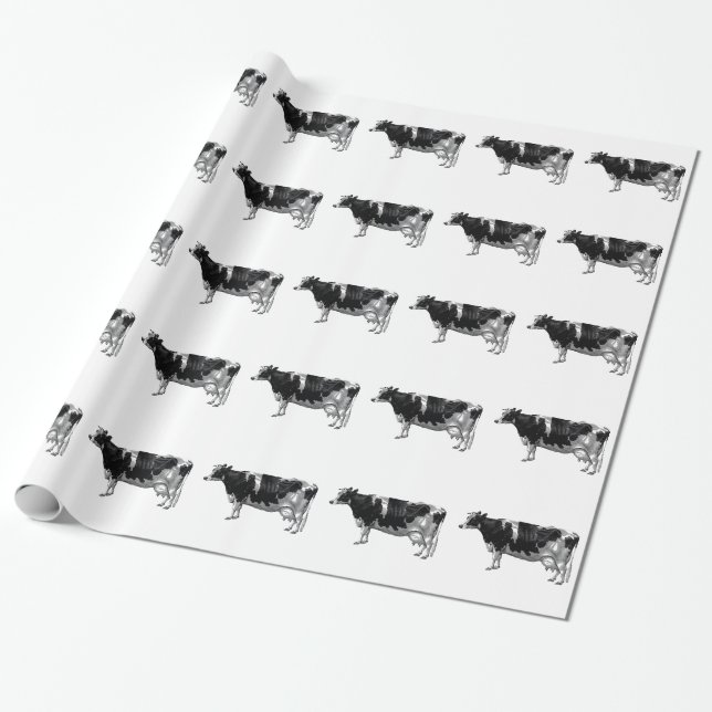 Papel De Presente Vintage Cow (Desenrolado)