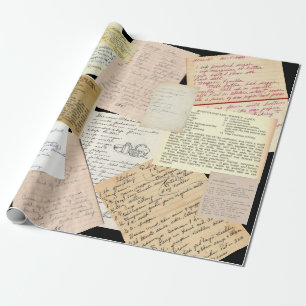 Papel De Presente Vintage da vovó recebe papel embrulhado