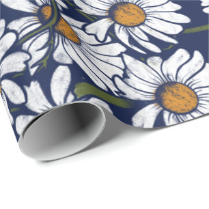 Papel De Presente Vintage Daisies Daisy Garden