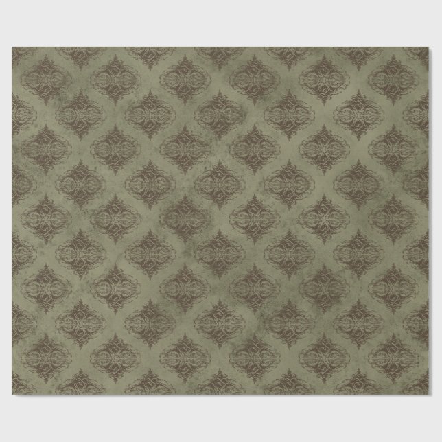 Papel De Presente Vintage Damask (Aberto)