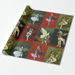 Papel De Presente Vintage Dancing Imps Wrapping Paper