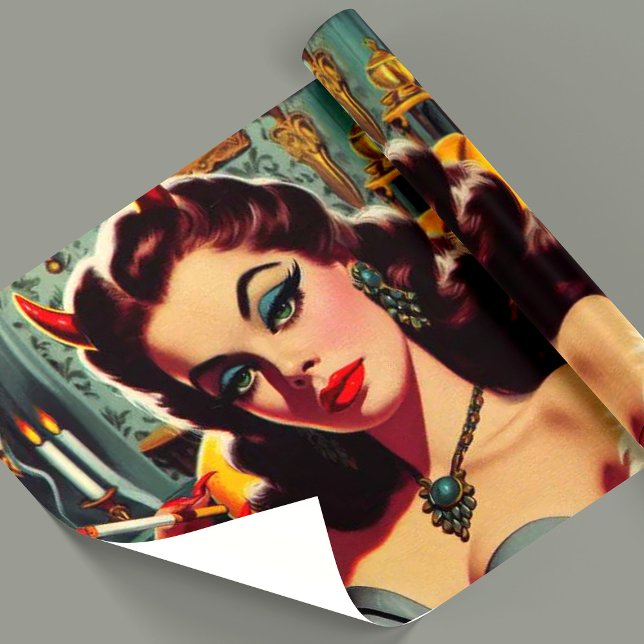 Papel De Presente Vintage Devil Woman (Criador carregado)
