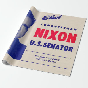 Papel De Presente Vintage Eleita Deputado Nixon Senador