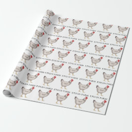 Papel De Presente vintage Family Chicken Farm Business