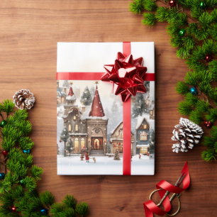 Papel De Presente Vintage Felry Christmas