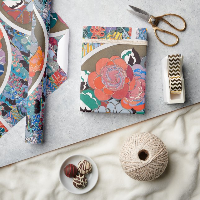 Papel De Presente Vintage floral art (Artesanato)