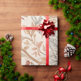 Papel De Presente Vintage Floral Cor damasco com Rosas e Sair