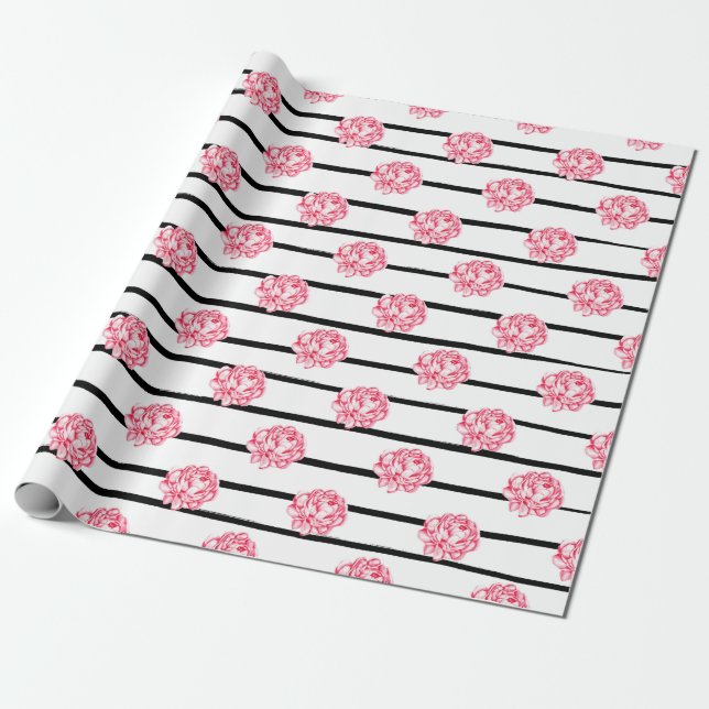 Papel De Presente Vintage Floral Towels (Desenrolado)