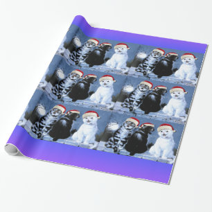 Papel De Presente Vintage ganha Papais noeis de Natal, coro