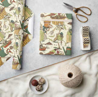 Papel De Presente Vintage Gardener