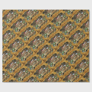 Papel De Presente Vintage GMC Truck Congelou a Corrida de Natal do S