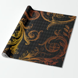 Papel De Presente Vintage Grunge Damask