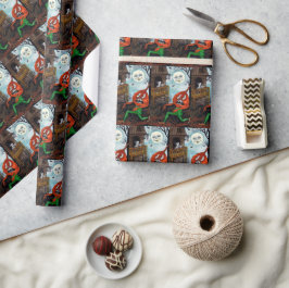 Papel De Presente Vintage Halloween bompkin ghost party