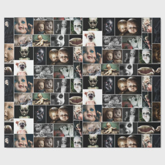 Papel De Presente Vintage Haunted Dolls Wrapping Paper