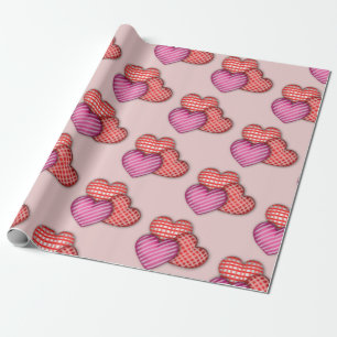 Papel De Presente Vintage Hearts