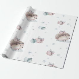 PAPEL DE PRESENTE VINTAGE HEDGEHOG NATAL GIFT WRAPPT