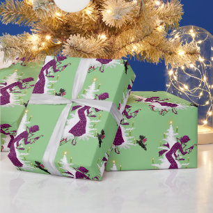 Papel De Presente Vintage Lady 1950 Natal