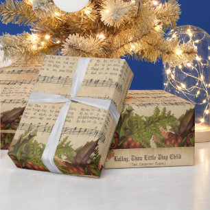 Papel De Presente Vintage Lullay Thou Little Little Child Christmas