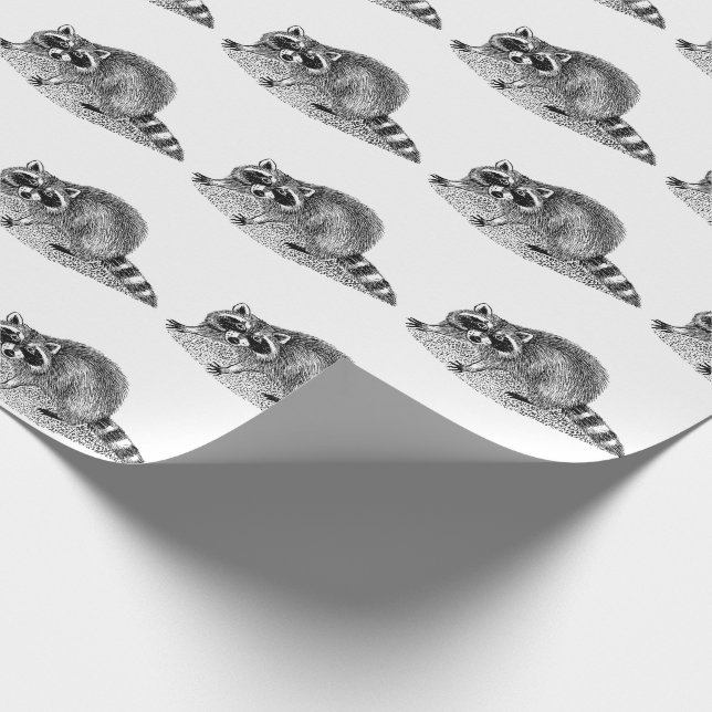 Papel De Presente Vintage Mask Raccoon (Ponta)