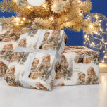 Papel De Presente Vintage Nature Christmas Children com aves<br><div class="desc">ilustração de natais vintages</div>